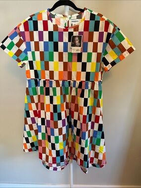 Target Pride Multicolor Checkered Short Sleeve Dress